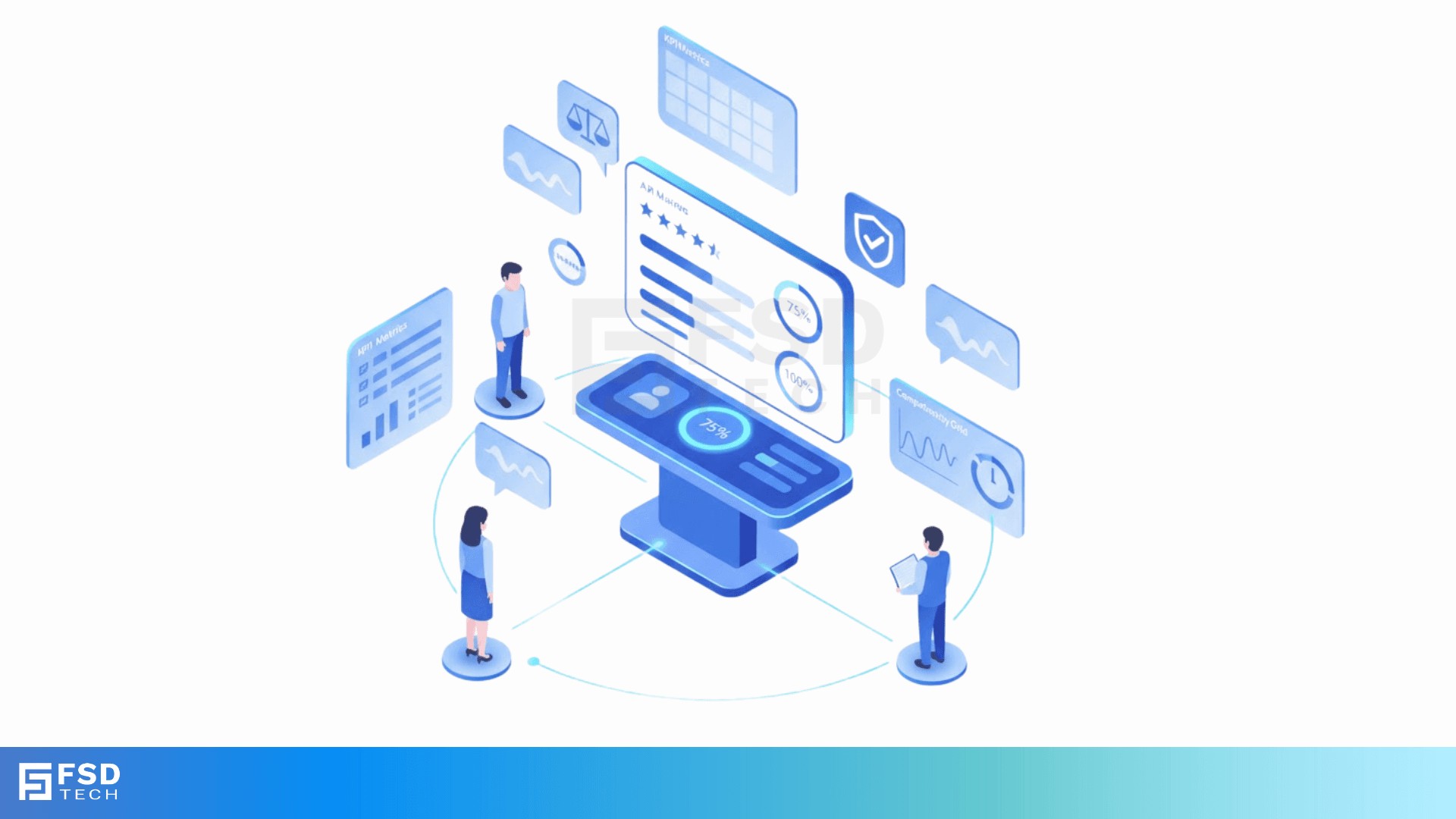 Illustration of an overloaded HR manager surrounded by paperwork, representing the challenges of biased and inconsistent manual performance evaluations