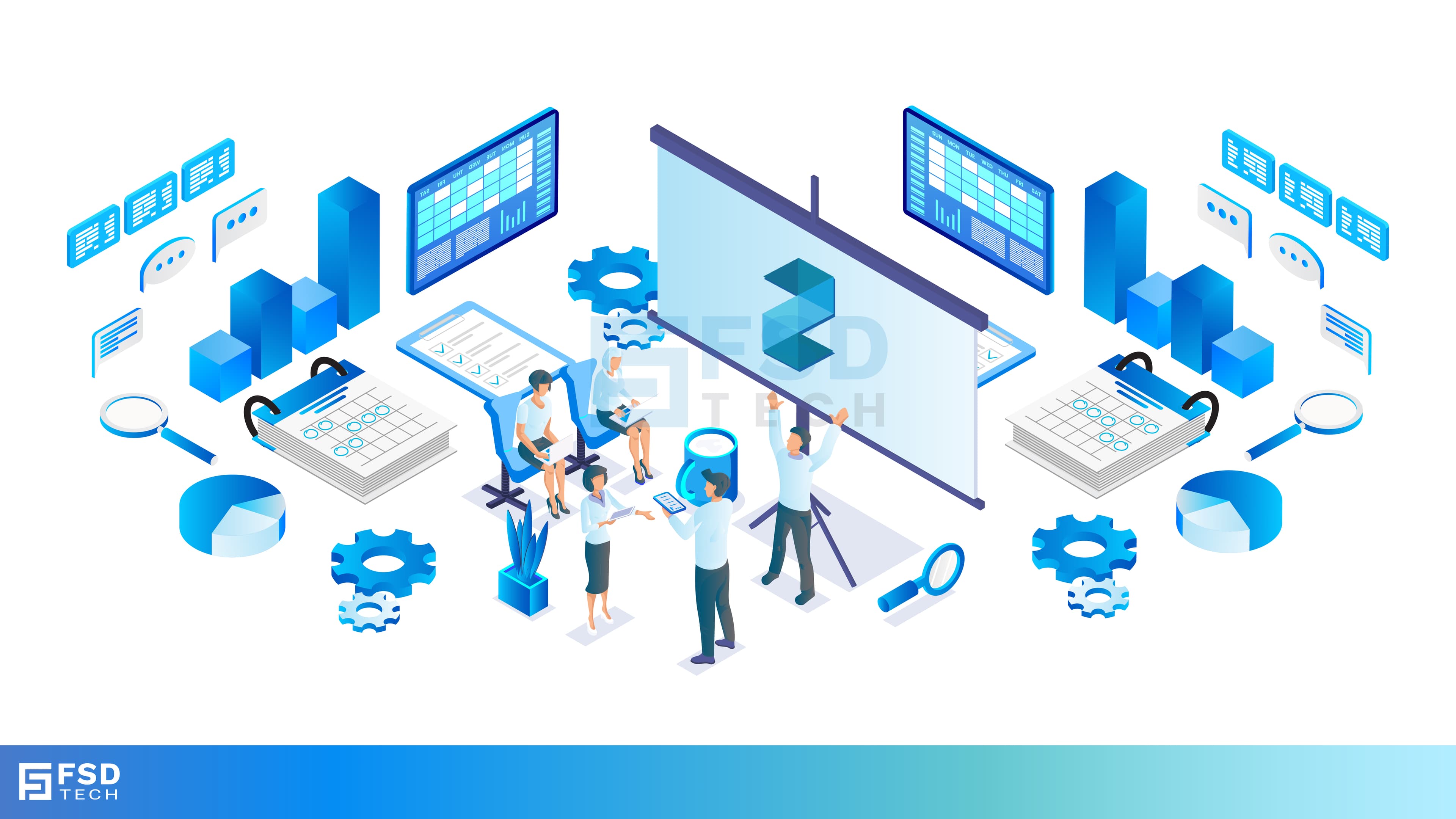 HR Team Discussing Rehire Strategy with Zeta HRMS Dashboard and Automation Tools
