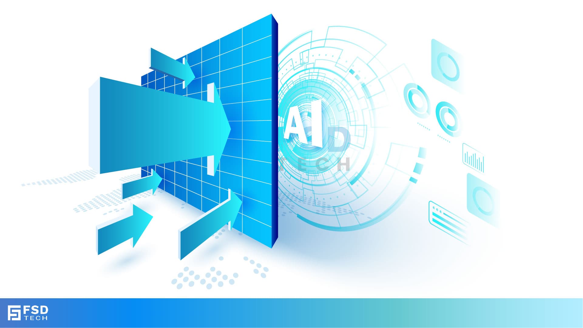 Modern Illustration Of AI-Driven Firewall Analysis And Insights By FSD Tech And Cato Networks. Shows Advanced AI Firewall Engine Filtering Traffic, Optimizing Firewall Rulebases, Improving Security Posture, And Delivering Continuous Compliance With Zero-Trust Principles.